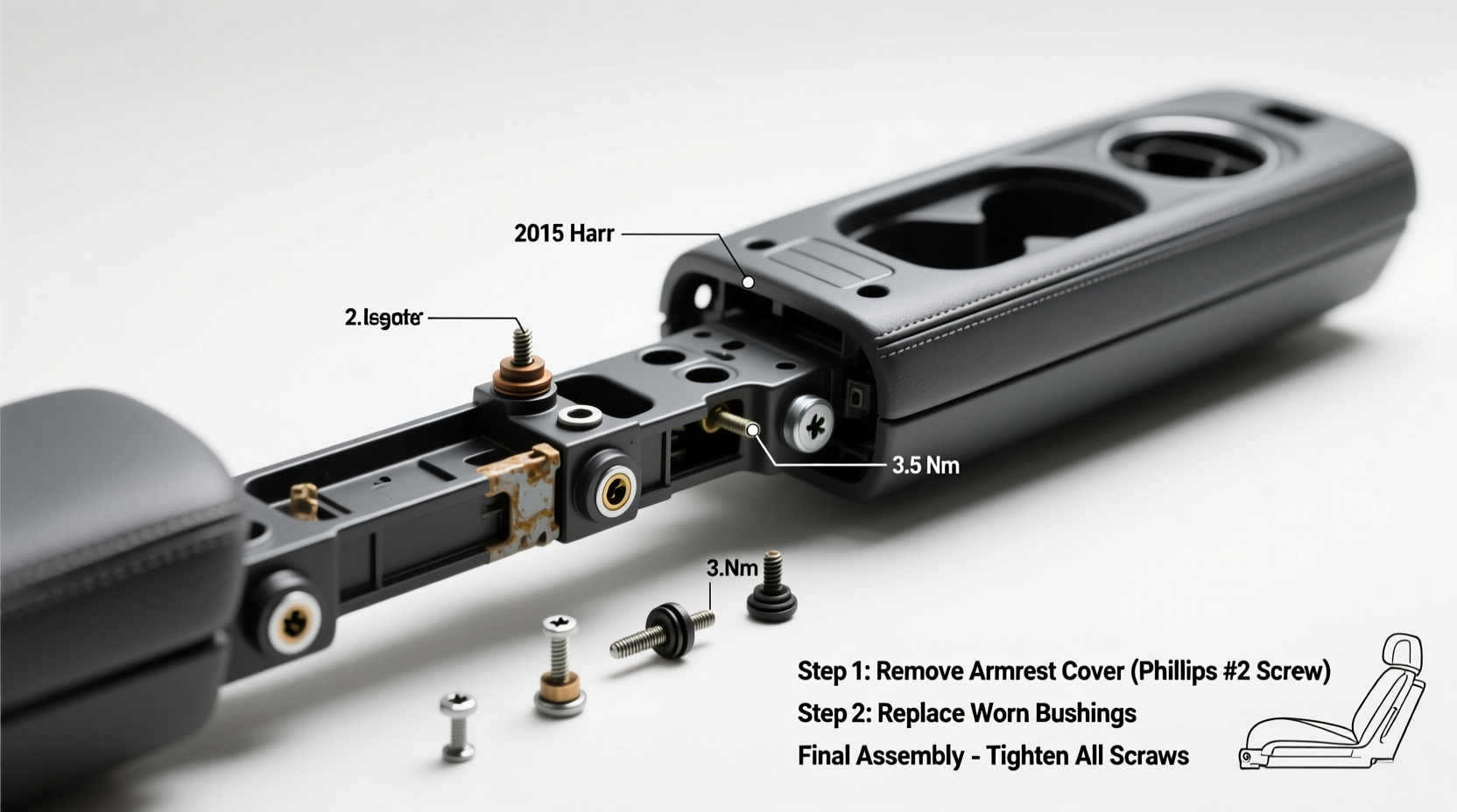 harrier 2015 armrest creak fix