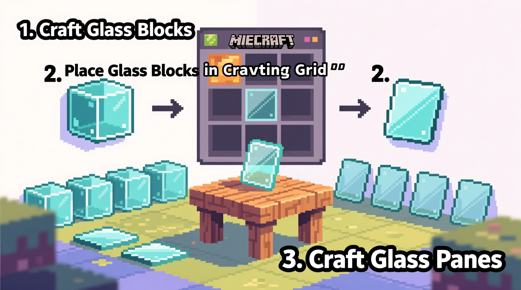 how do you craft glass panes in minecraft