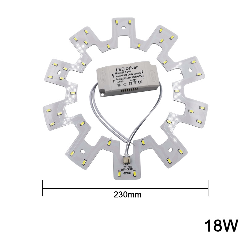 Moderne LED-Deckenleuchten 12–24 W, Lichtquellenmodul für Küche, AC220 V, Wohnzimmer, energiesparende Deckenbeleuchtung, Retrofit-Board