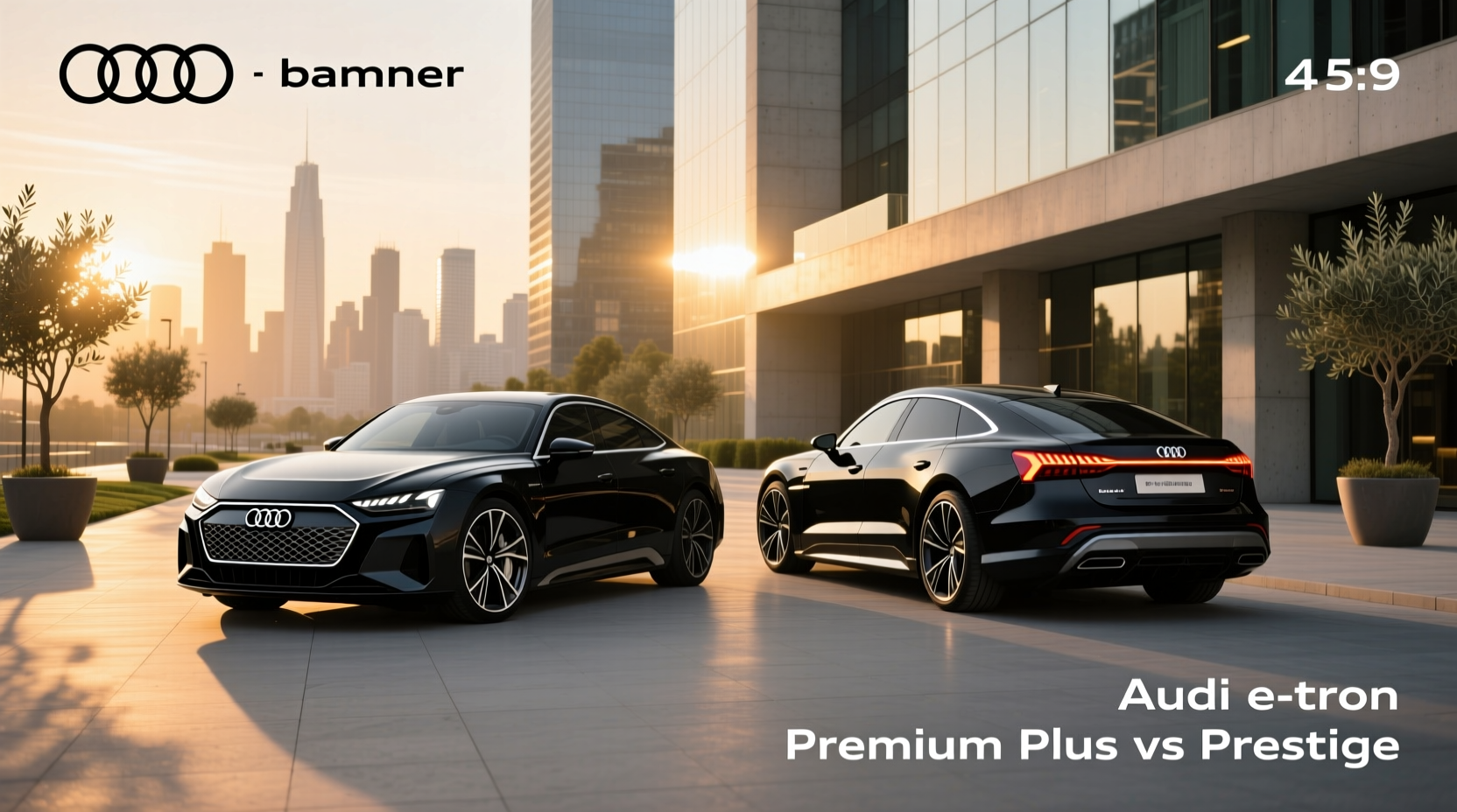 Audi e-tron Premium Plus vs Prestige side view comparison