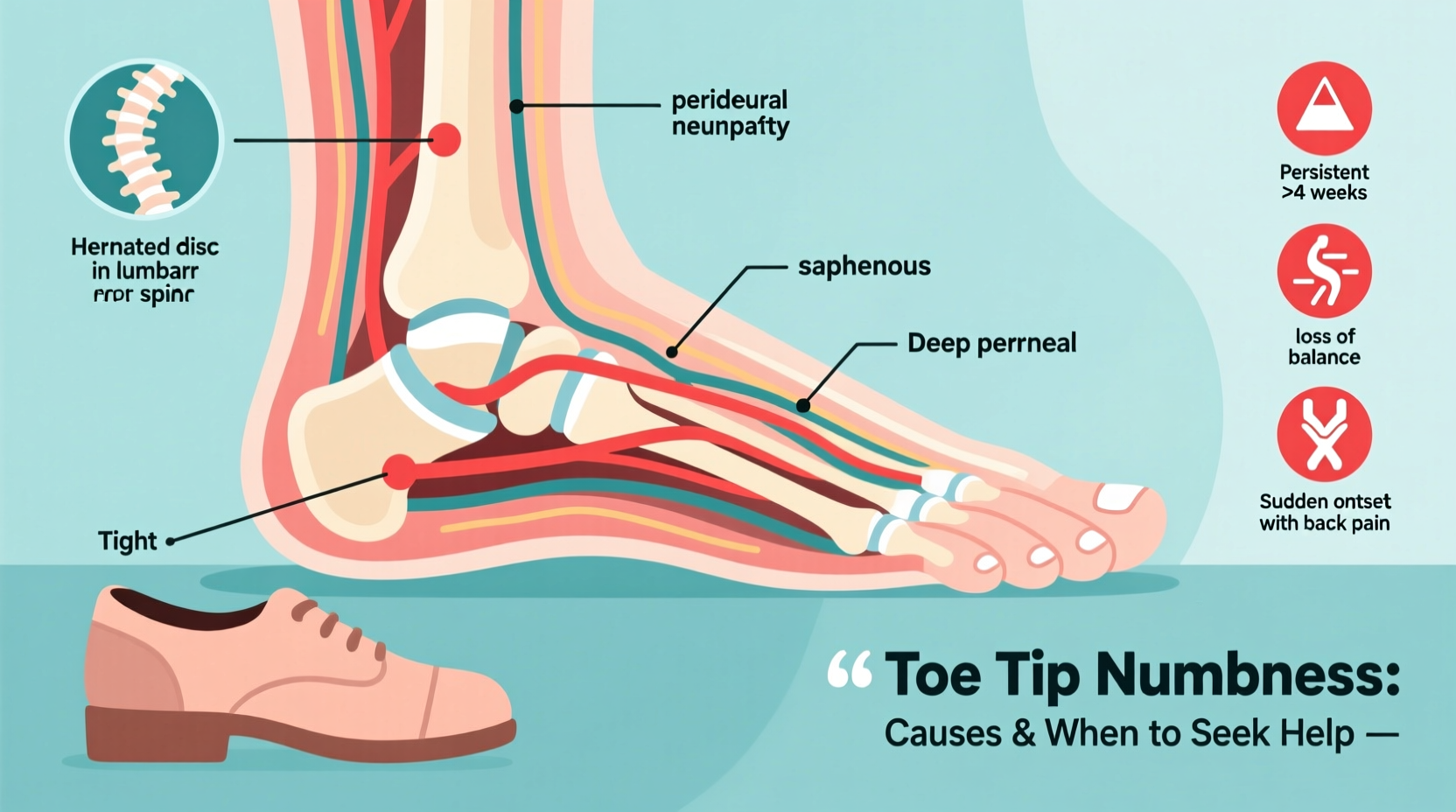 toe tip numbness causes treatment and when to worry