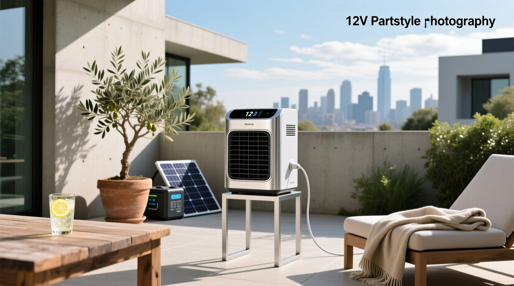 Can a 12V portable air conditioner work off-grid?