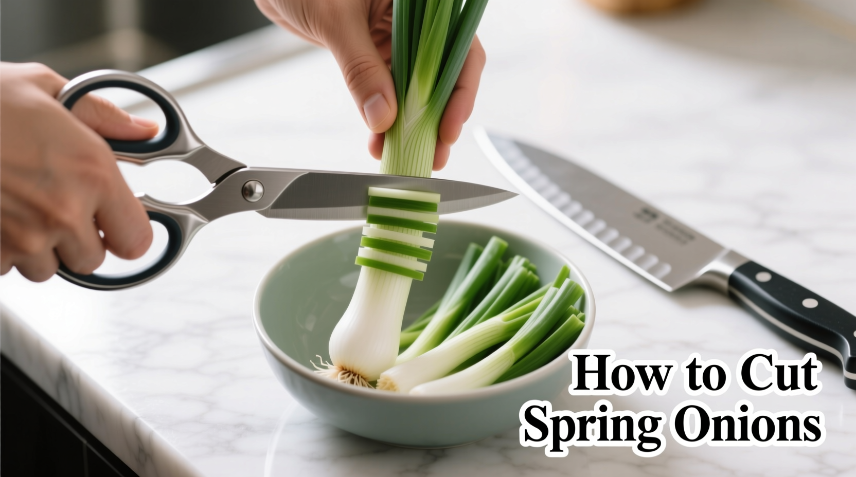 how to cut spring onion