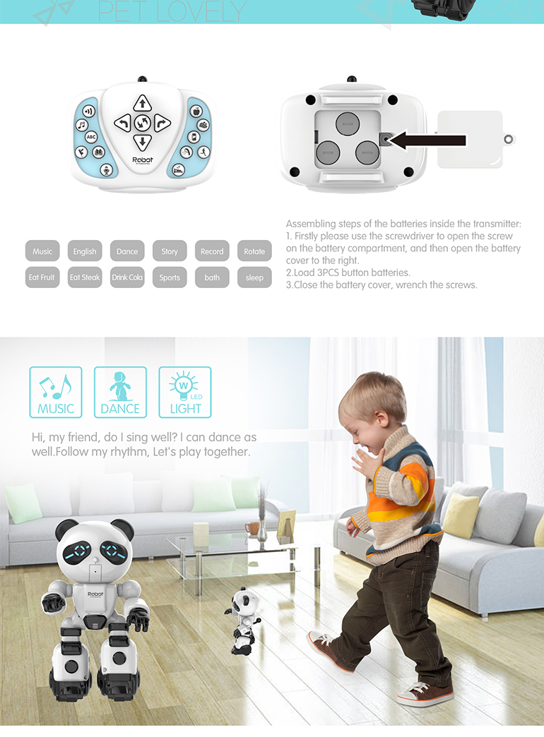 Gifts For Kids Jouet Record Repeat Function Remote Control Robot, Kids Items Jugetes Dance RC Educational Toy Robot With Music