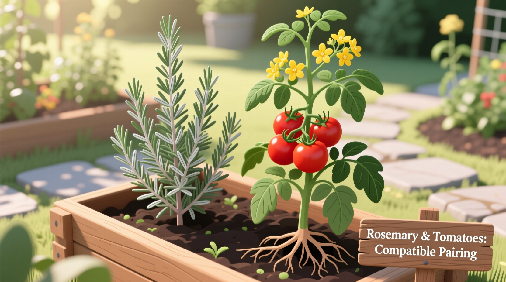 can you plant rosemary with tomatoes