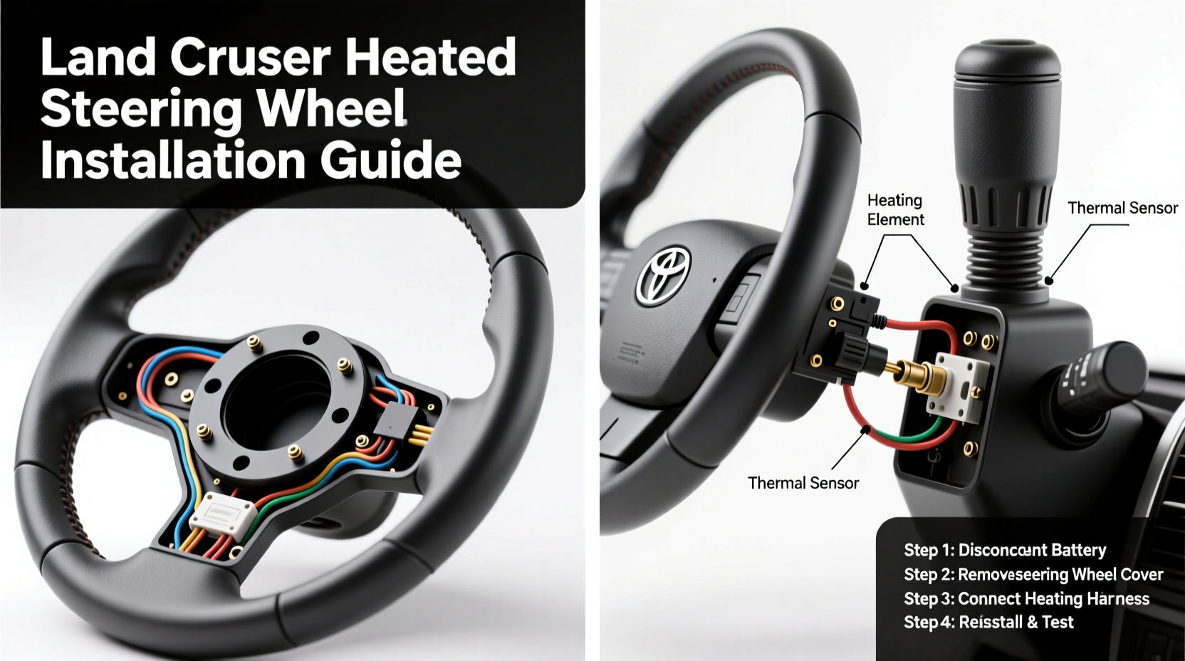 landcruiser heated wheel install diy