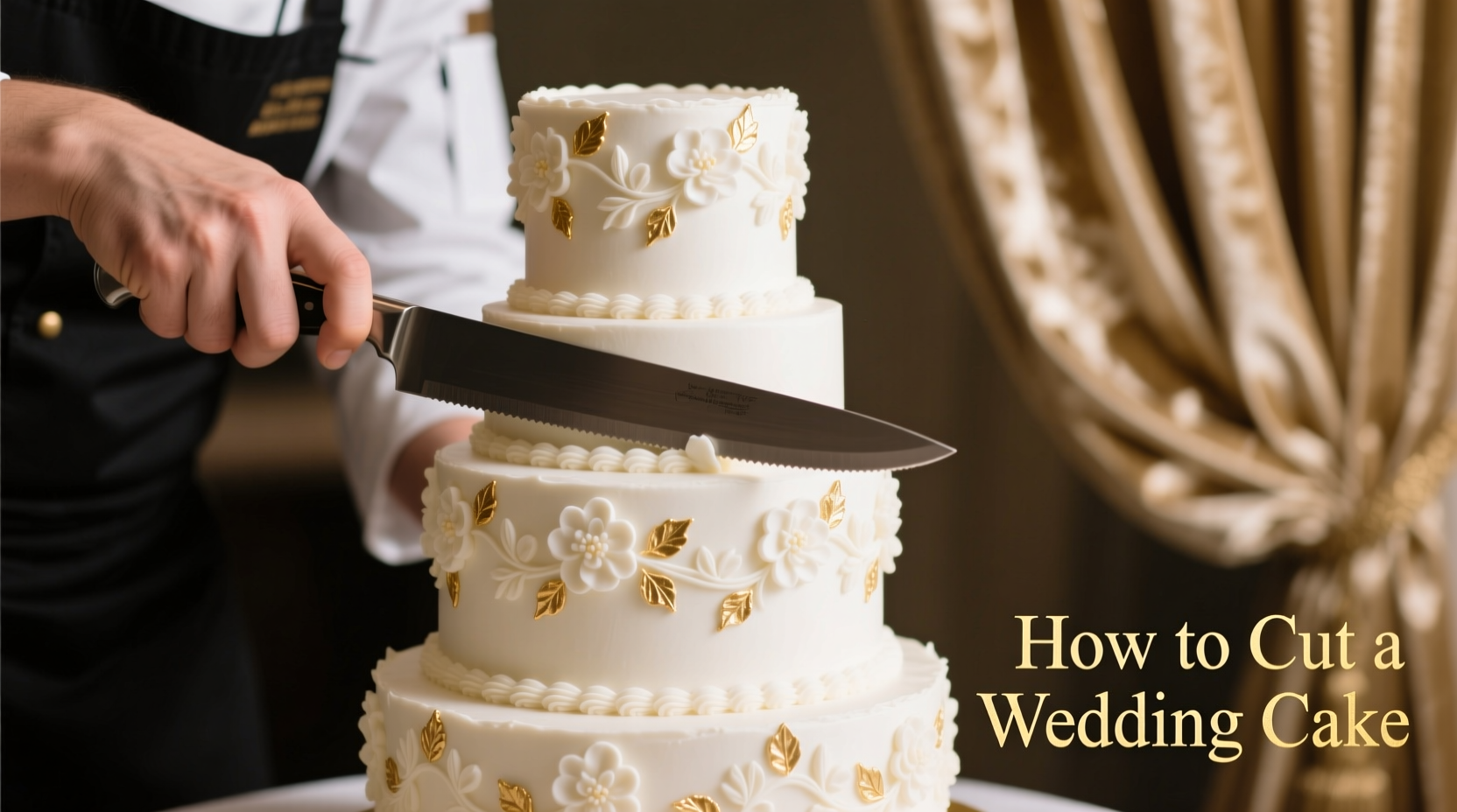how to cut a wedding cake