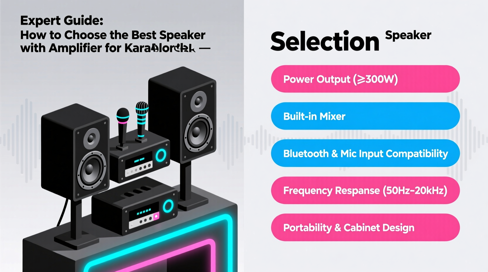 speaker with amplifier for karaoke