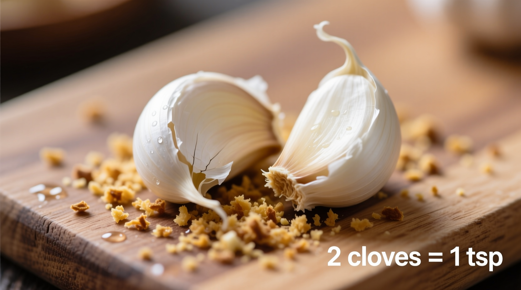 two garlic cloves is how many teaspoons