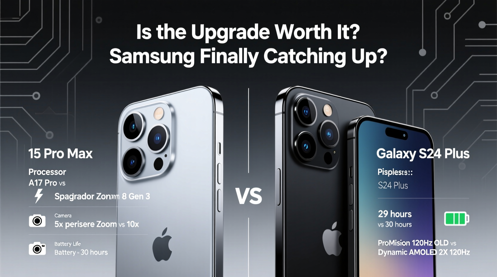 iphone 15 pro max vs galaxy s24 plus is the upgrade worth it or is samsung finally catching up