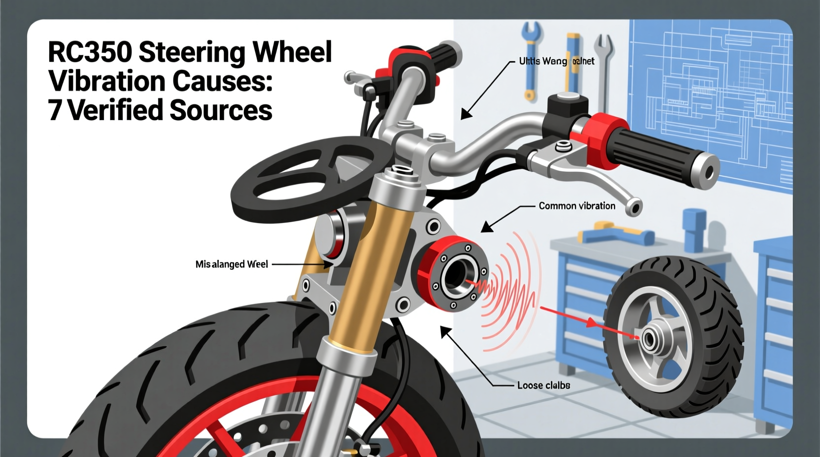 rc350 steering wheel vibration causes