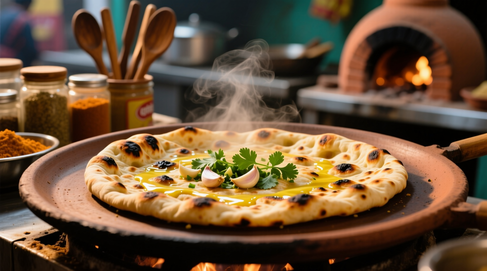 garlic naan flatbread