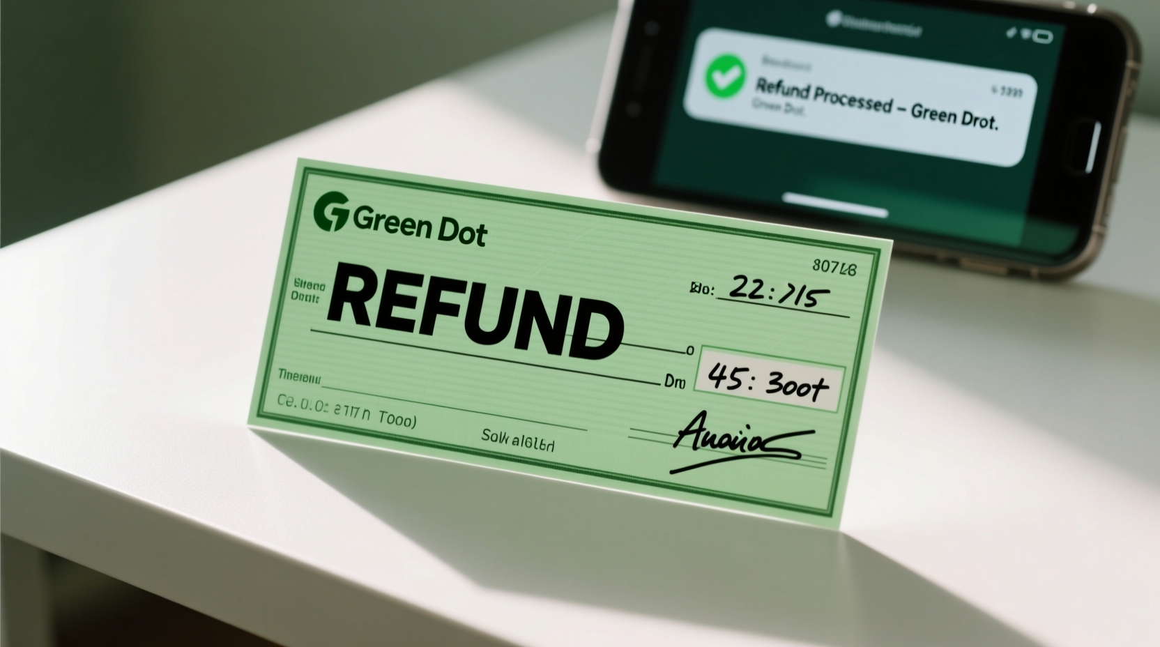 green dot refund check why did i receive one