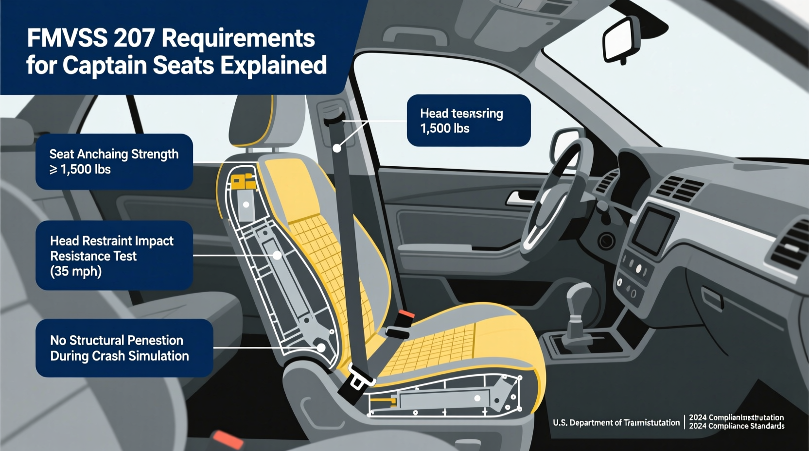 captain seats safety fmvss 207