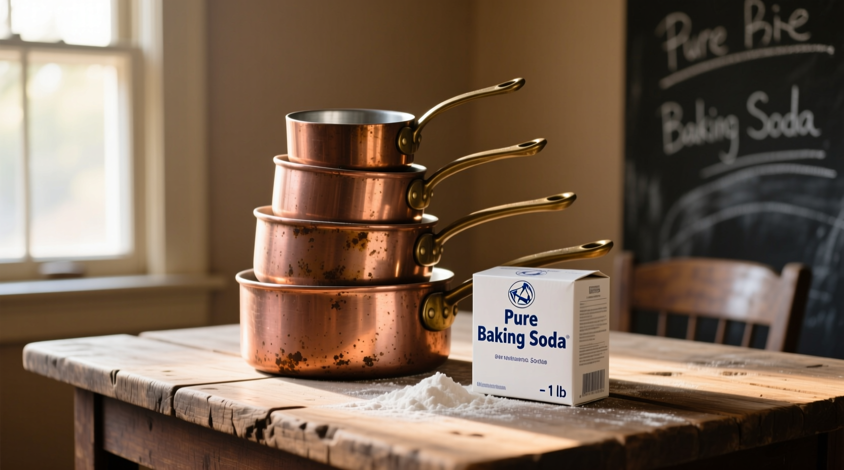 baking soda and pots and pans