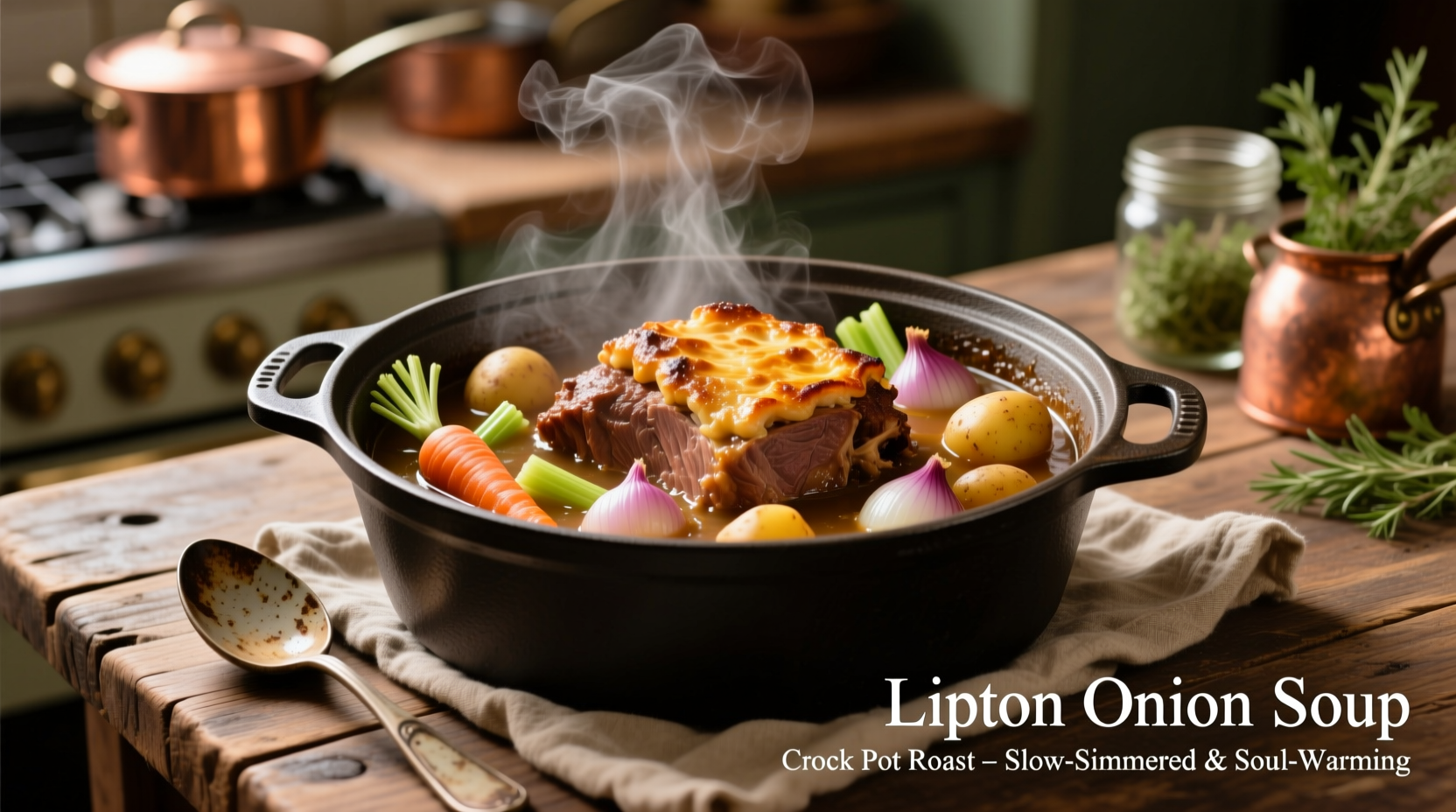 Lipton onion soup crock pot roast with vegetables