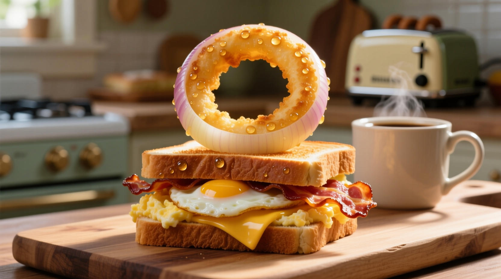 you should put onion rings on your breakfast sandwich