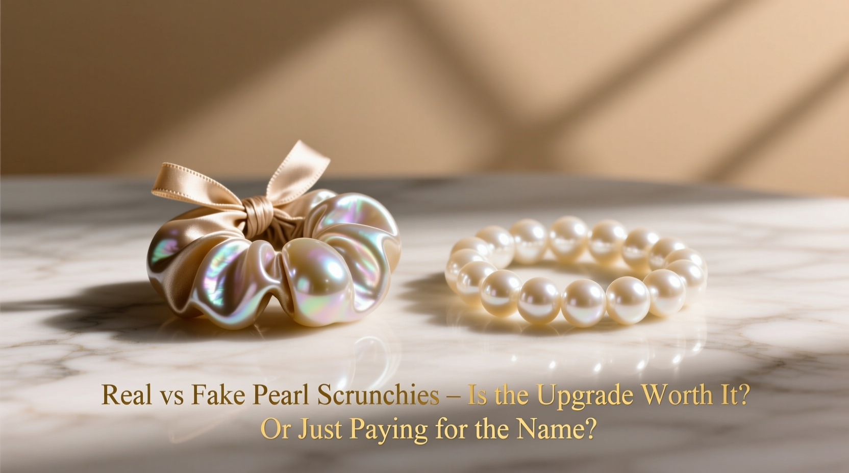 real vs fake pearl scrunchies is the upgrade worth it or are you just paying for the name