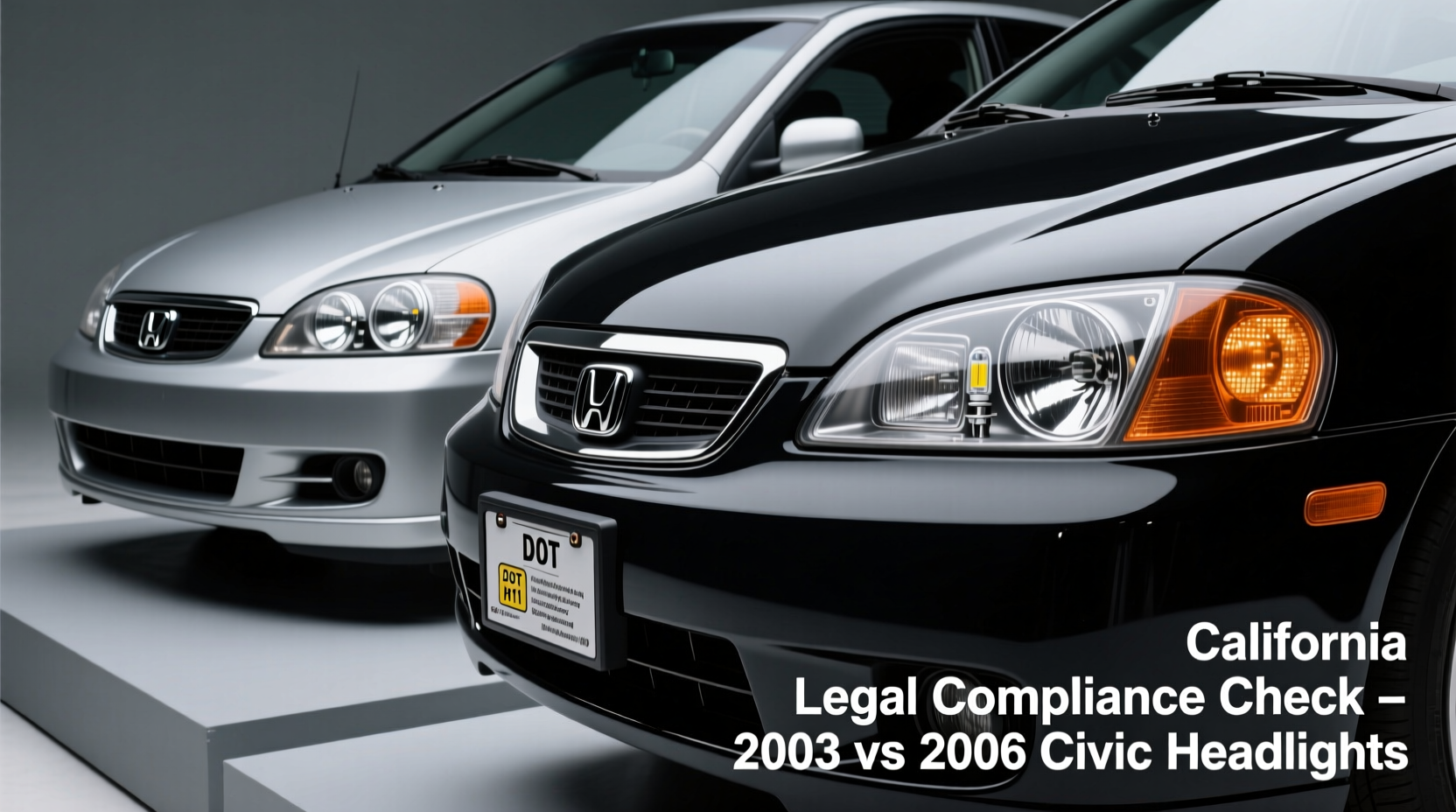 civic 2003 vs 2006 headlights ca