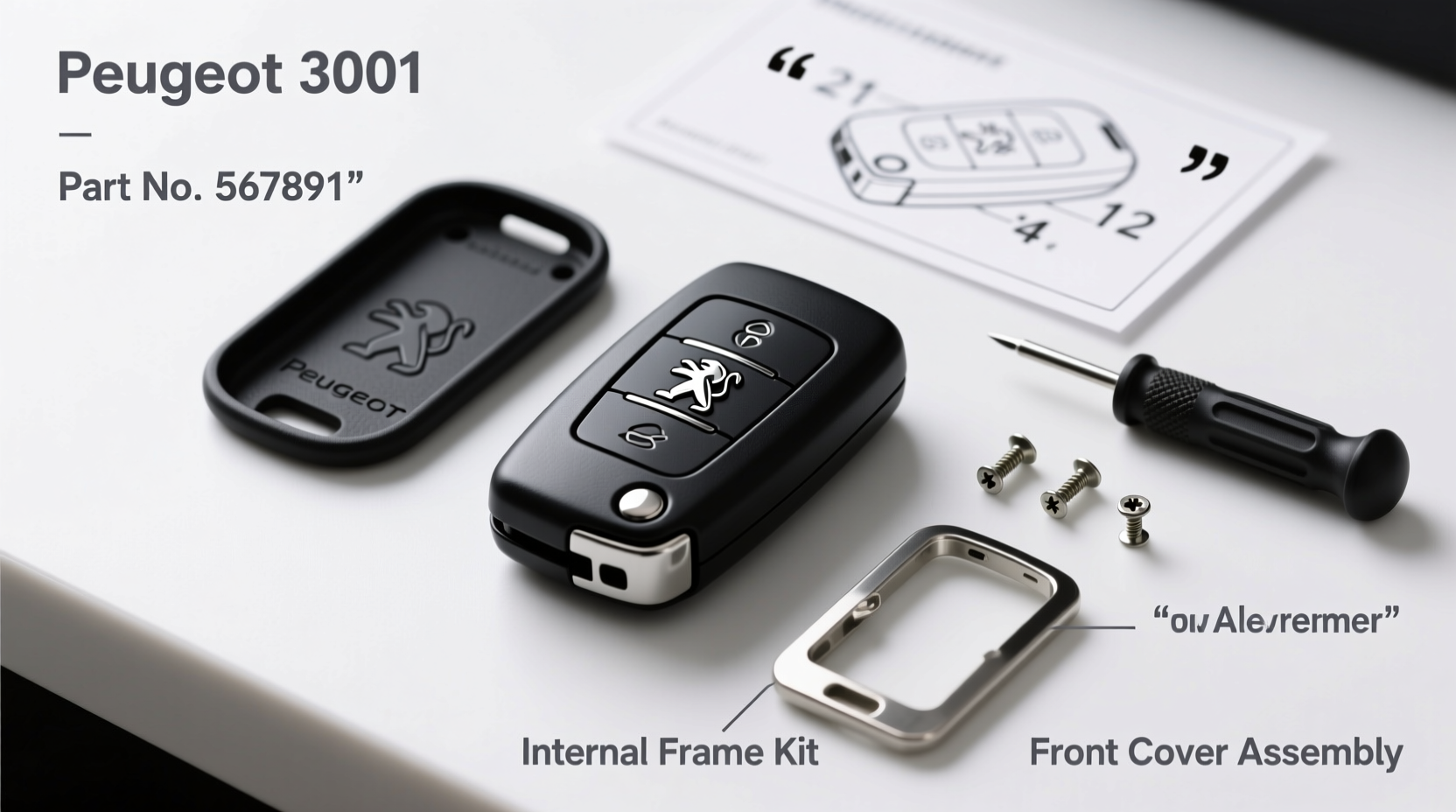 peugeot 3008 key case replacement