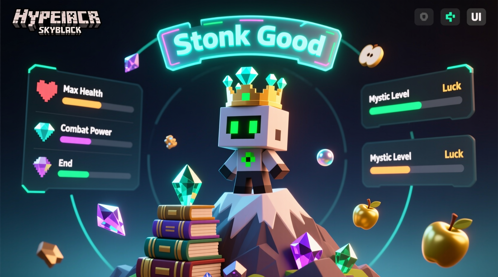 why is stonk good in hypixel skyblock stats uses