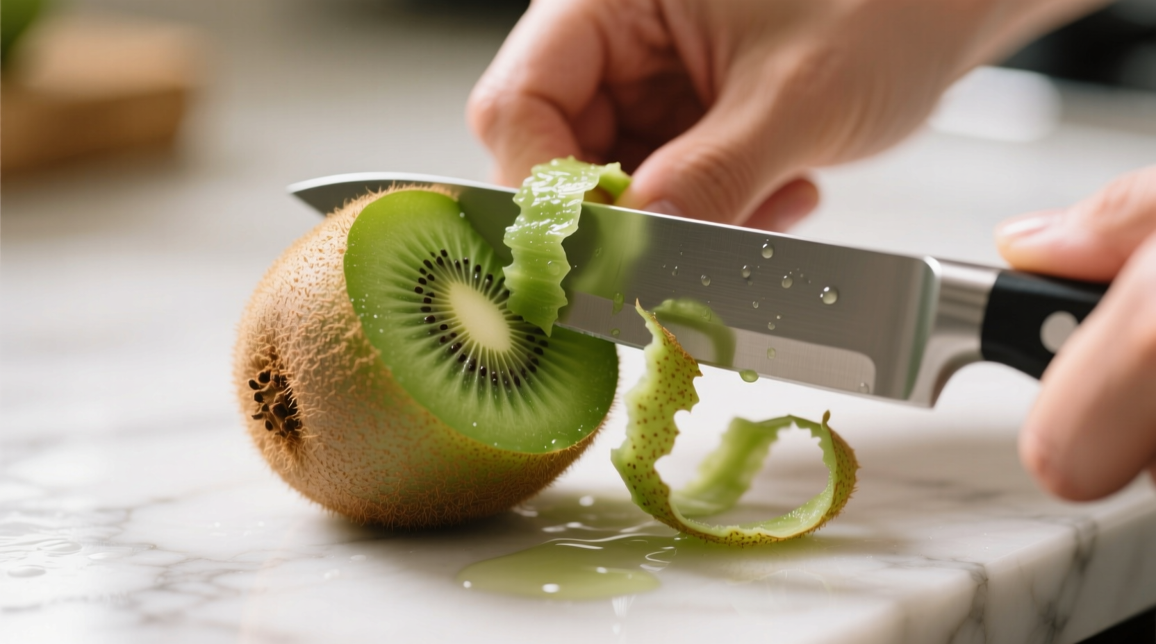 how to peel a kiwi