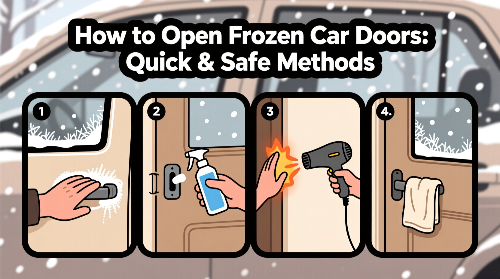 how do i open frozen car doors