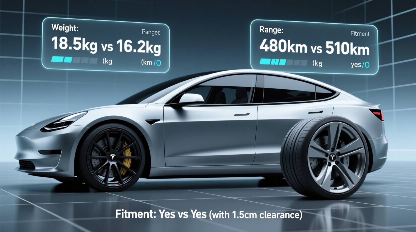 model3 forged vs aero wheels