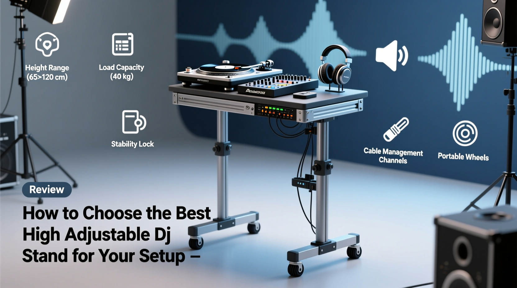 high adjustable dj stand
