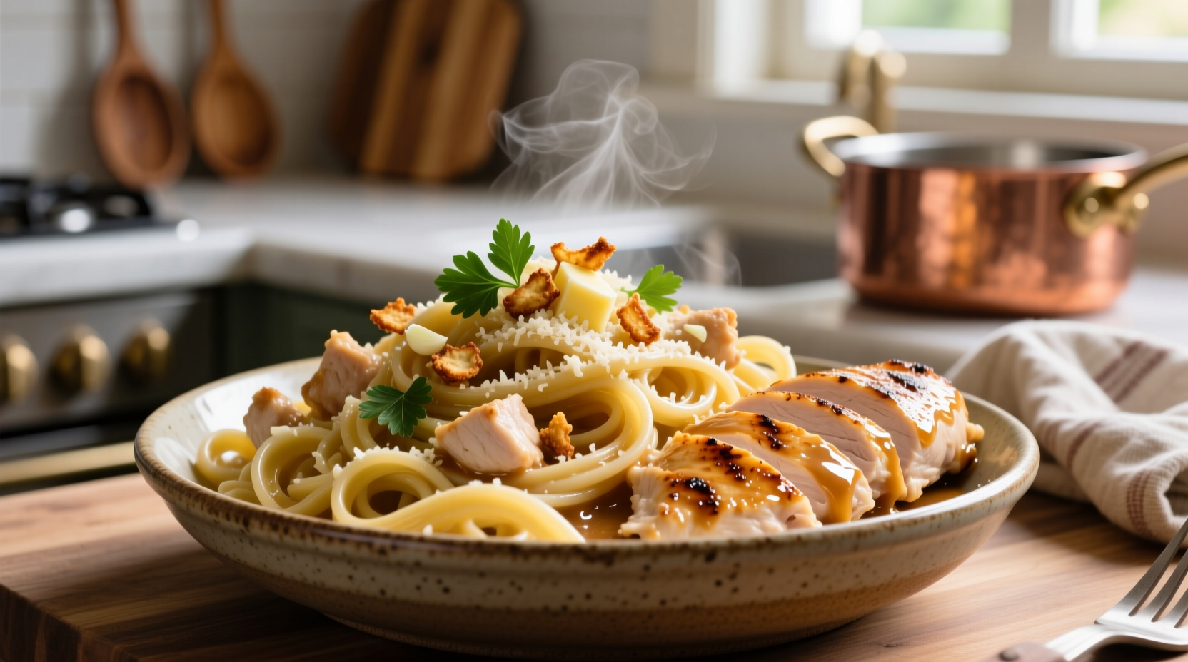 Perfect Chicken Garlic Parmesan Pasta Recipe in 30 Minutes