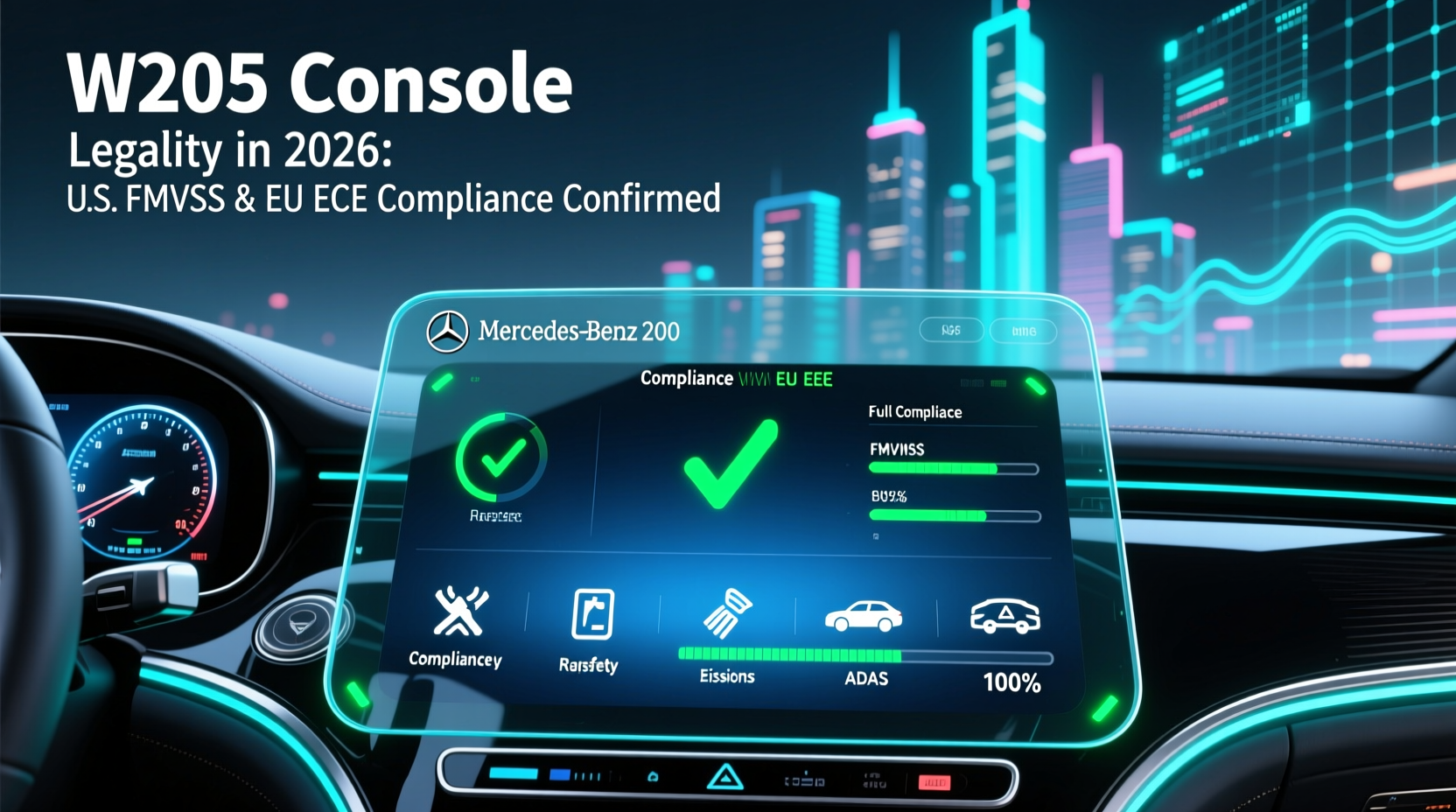 w205 console legality 2026