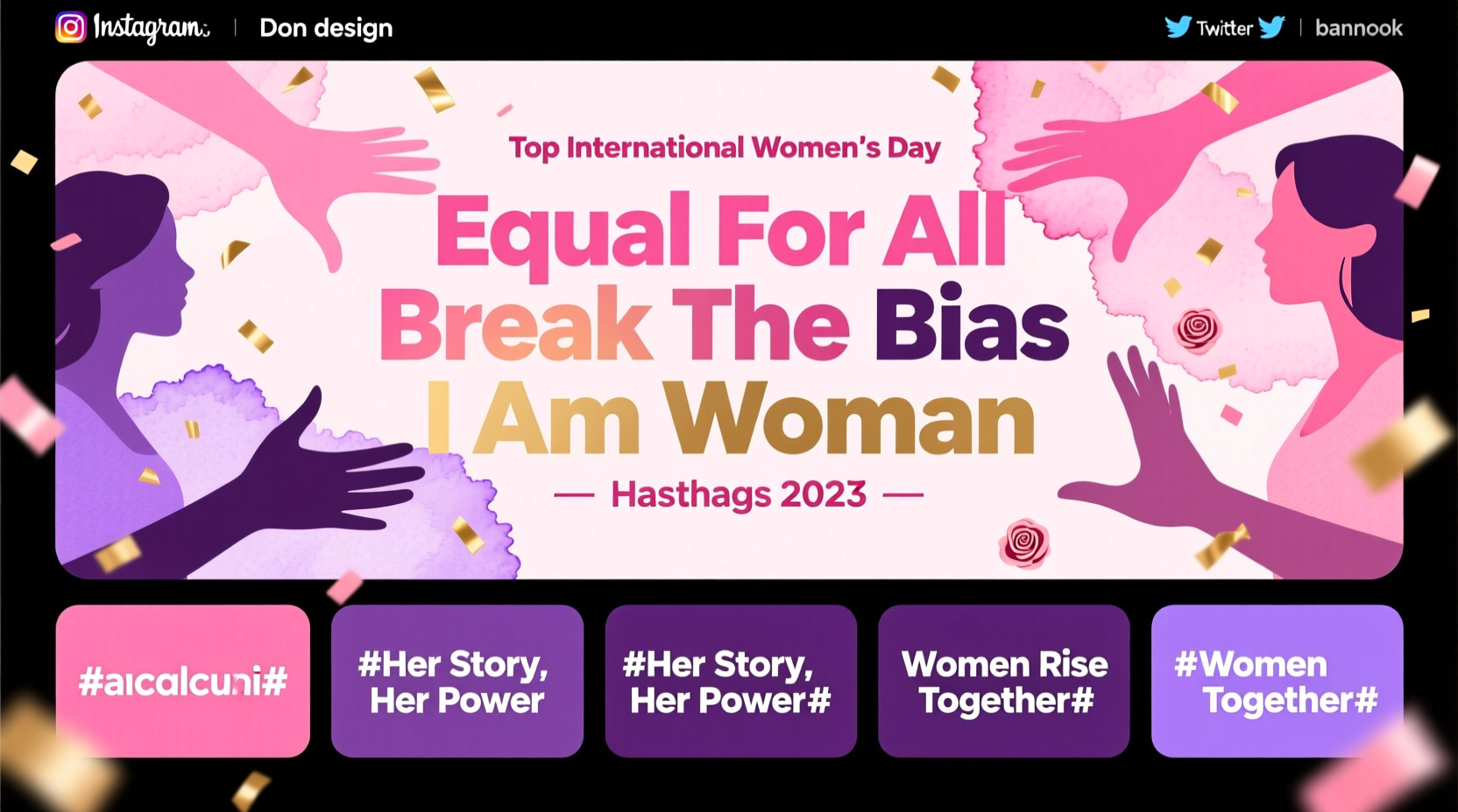 international womens day hashtags 2023