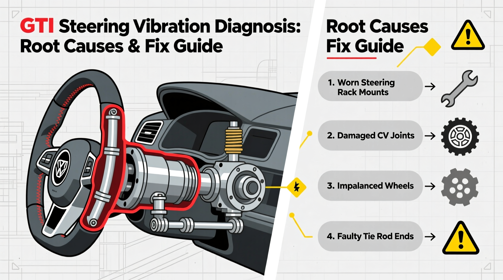 gti steering vibration diagnosis