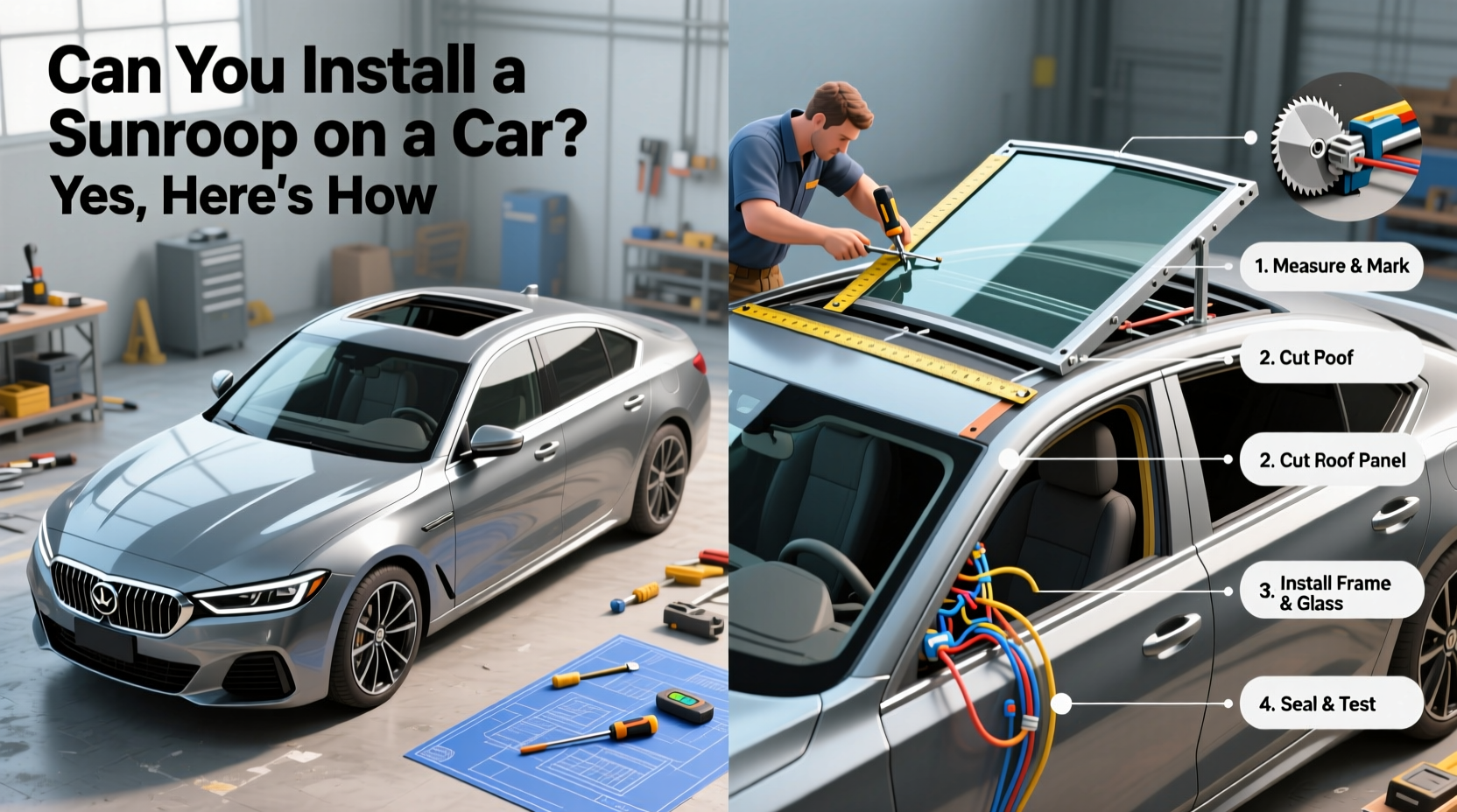 can you install a sunroof on a car