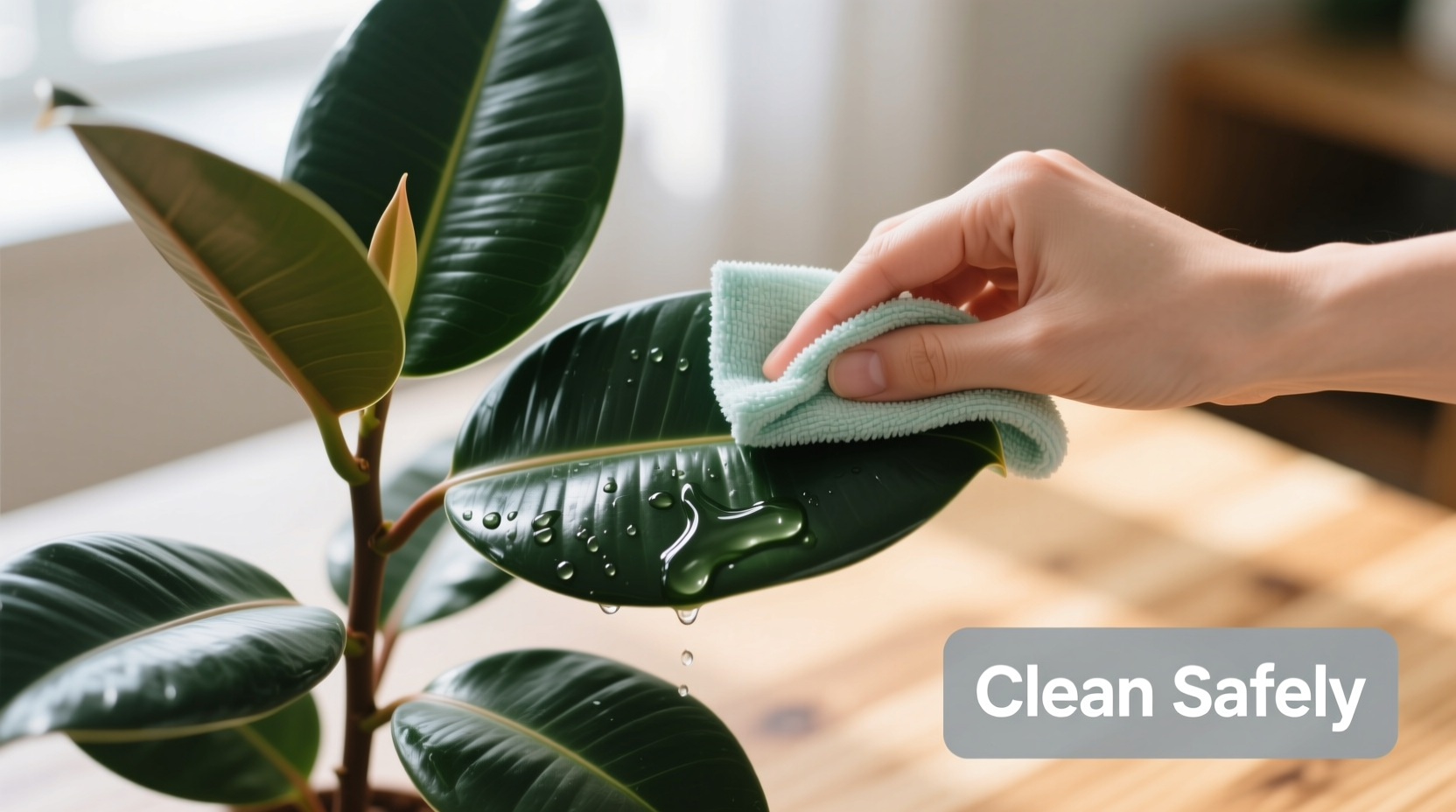 How to Clean Rubber Plant Leaves Safely