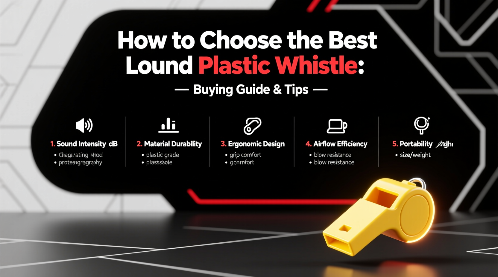 whistle loud plastic