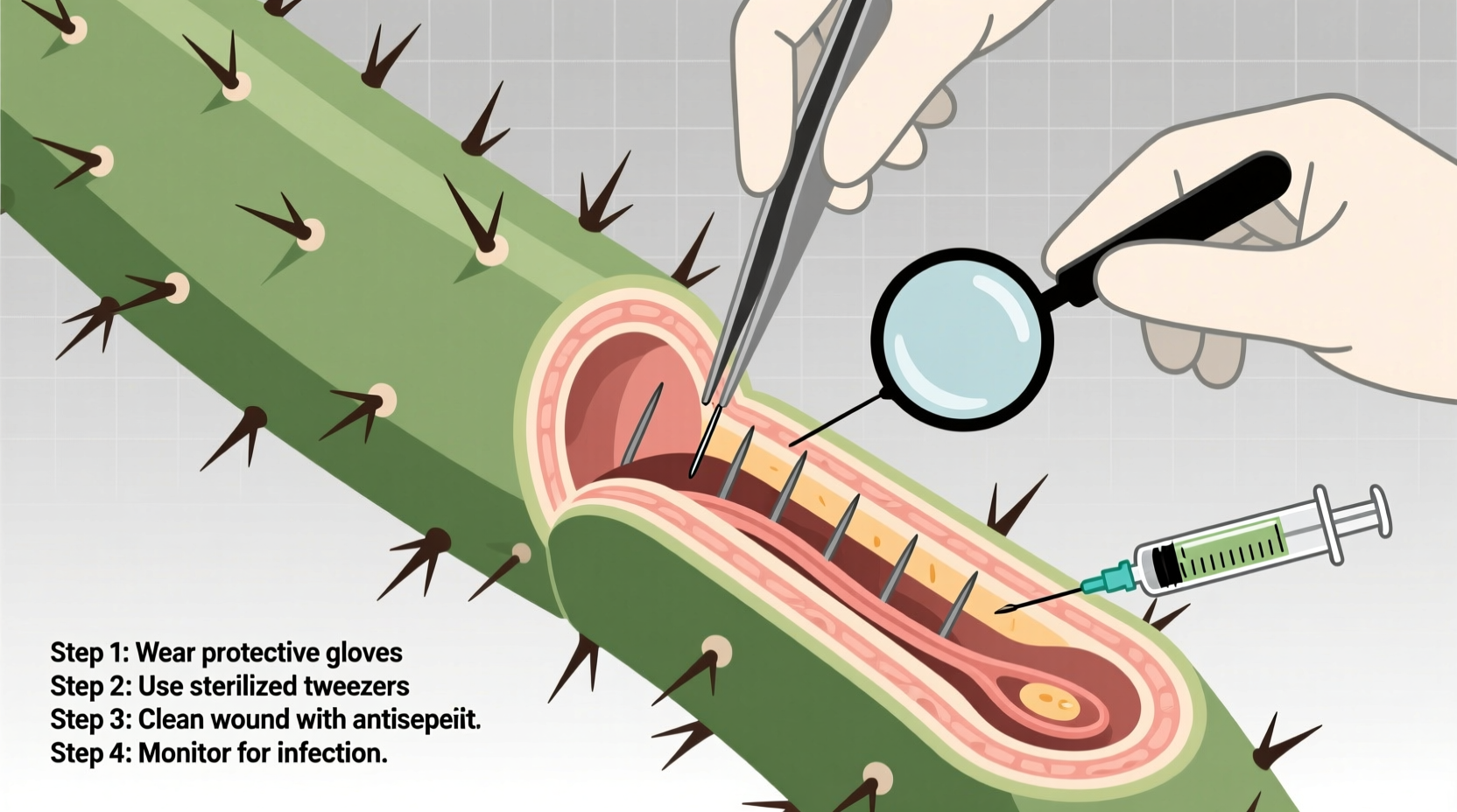 how to get cactus needles out