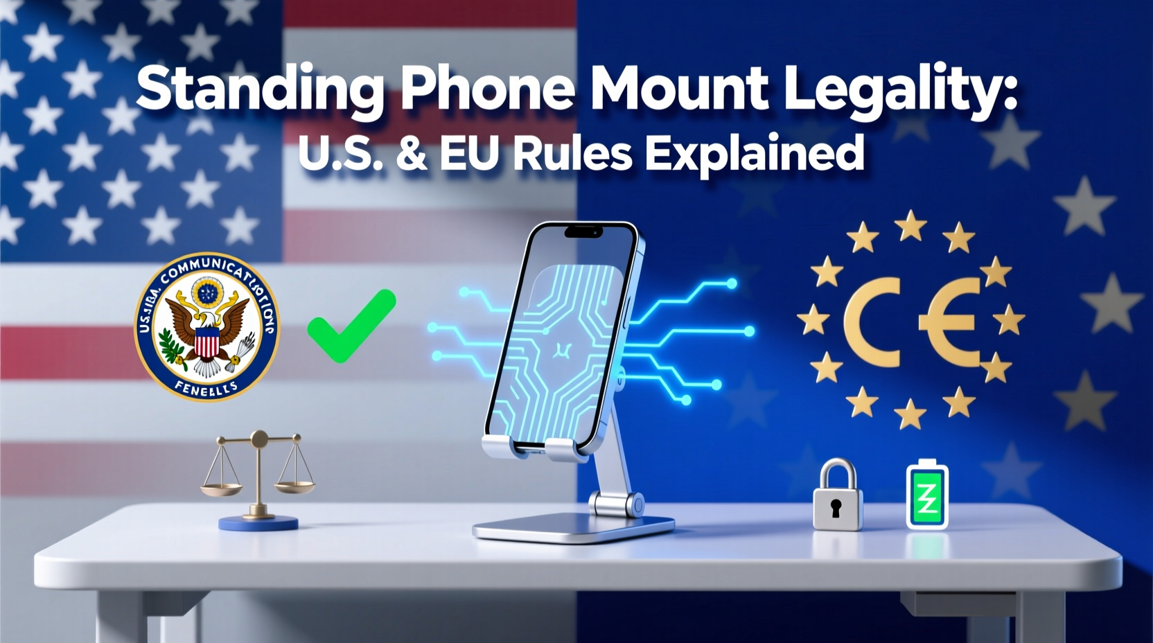 legality of standing phone mount