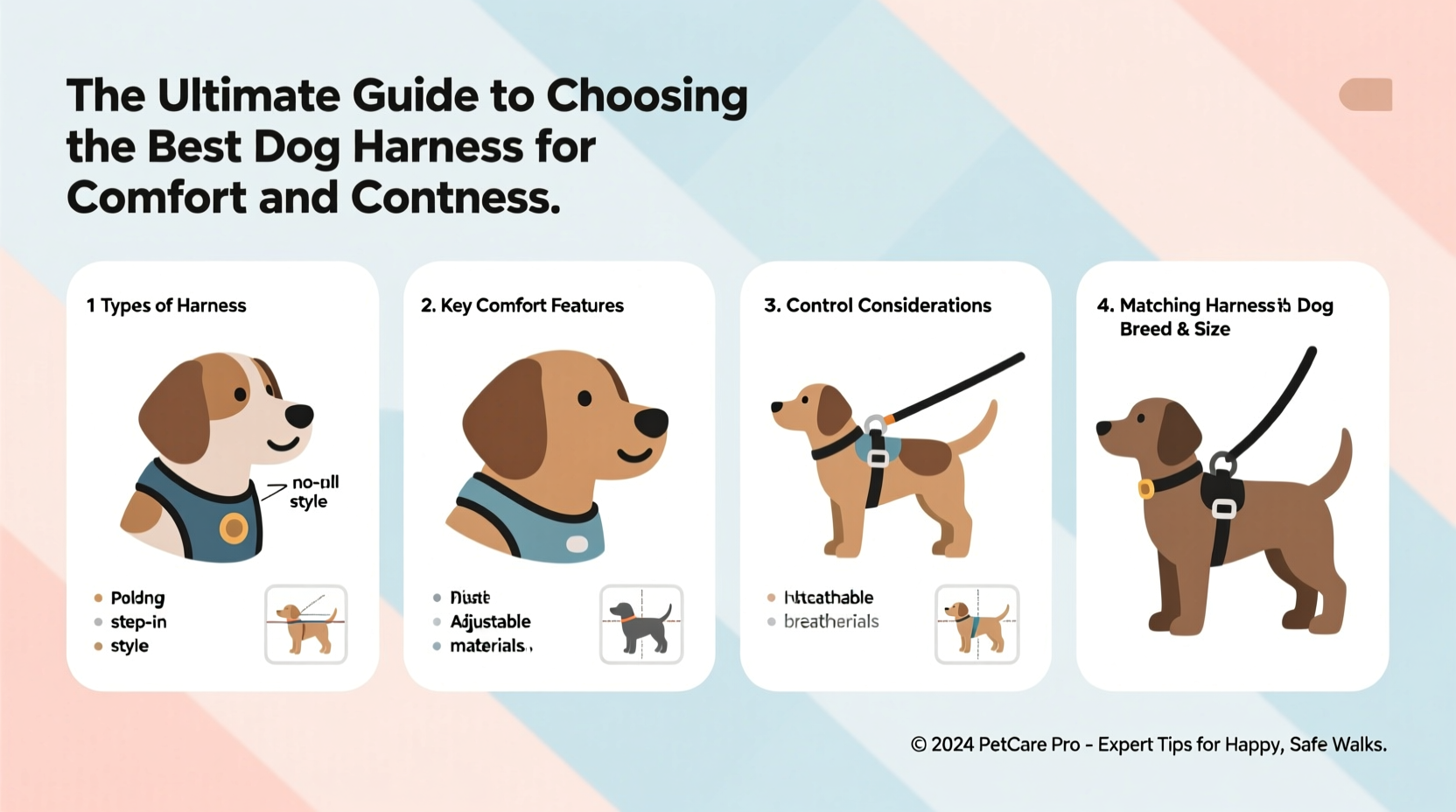 guide to choosing the best type of dog harness for comfort and control