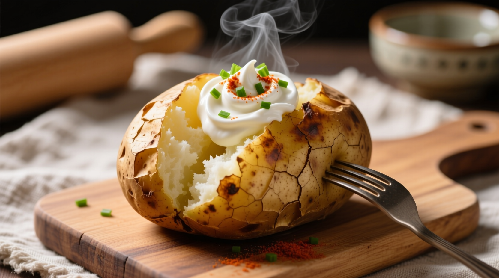 making a baked potato
