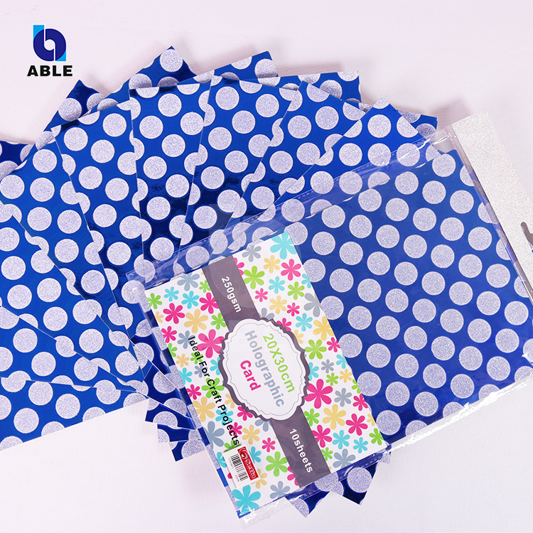 Colorful Multiple Pattern A4 Glitter Cardstock Paper for DIY Handcraft