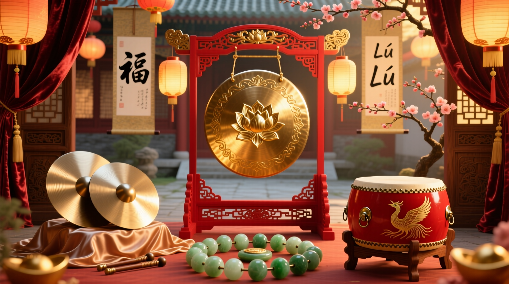 what do the instrument in chinese new year mean