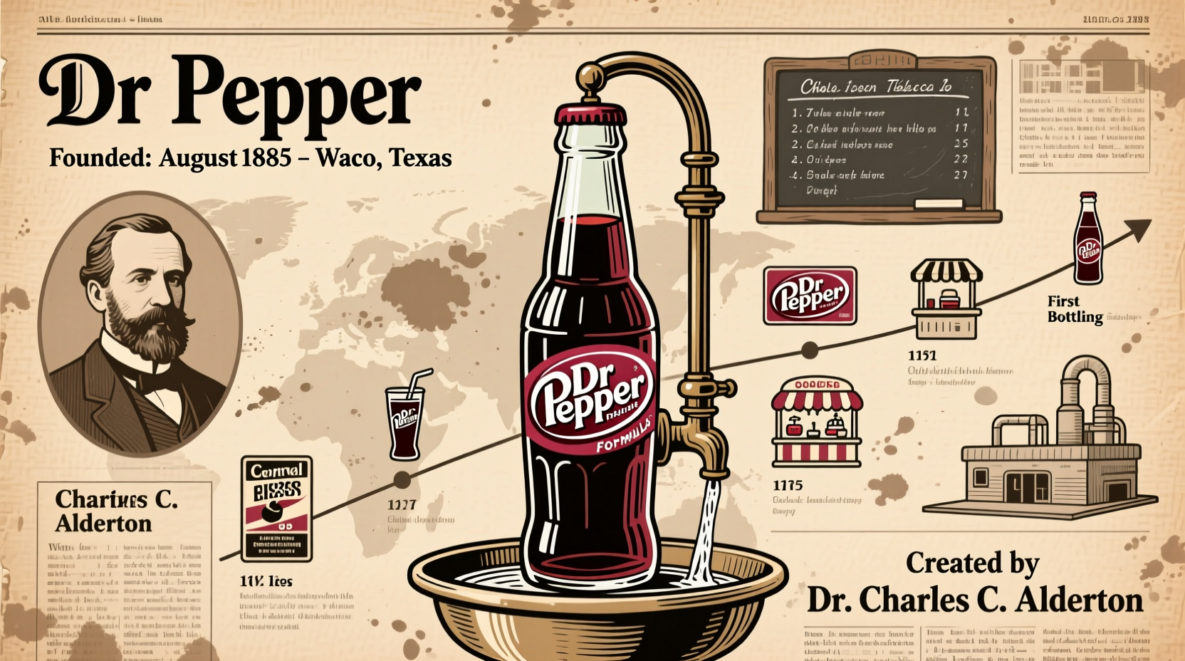 Dr Pepper Establishment Year: 1885 History Revealed