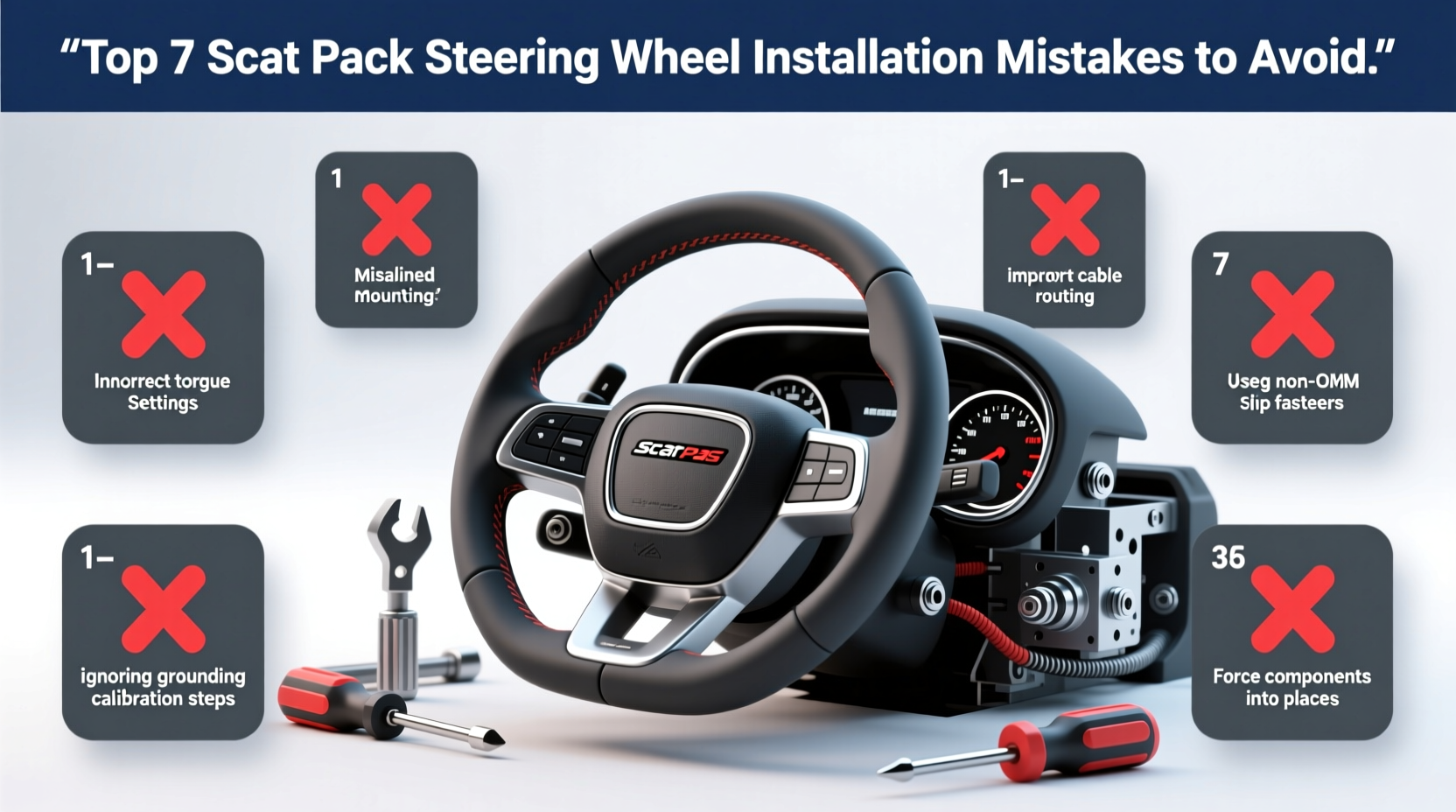 scat pack steering wheel mistakes