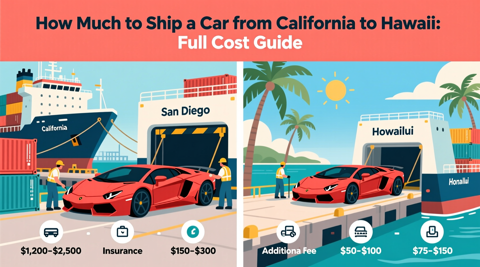 how much to ship a car from california to hawaii