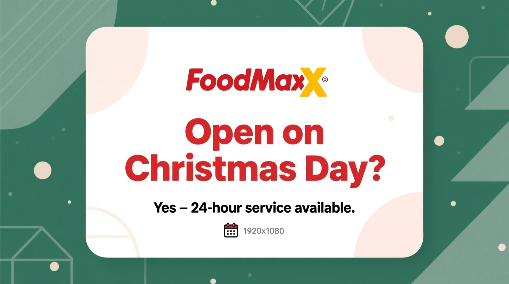 is foodmaxx open on christmas day