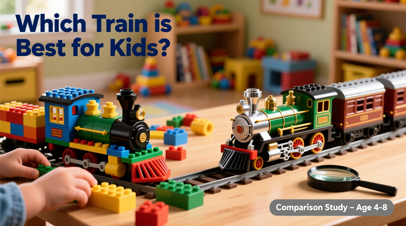building block steam train vs diecast train model which one is best for kids