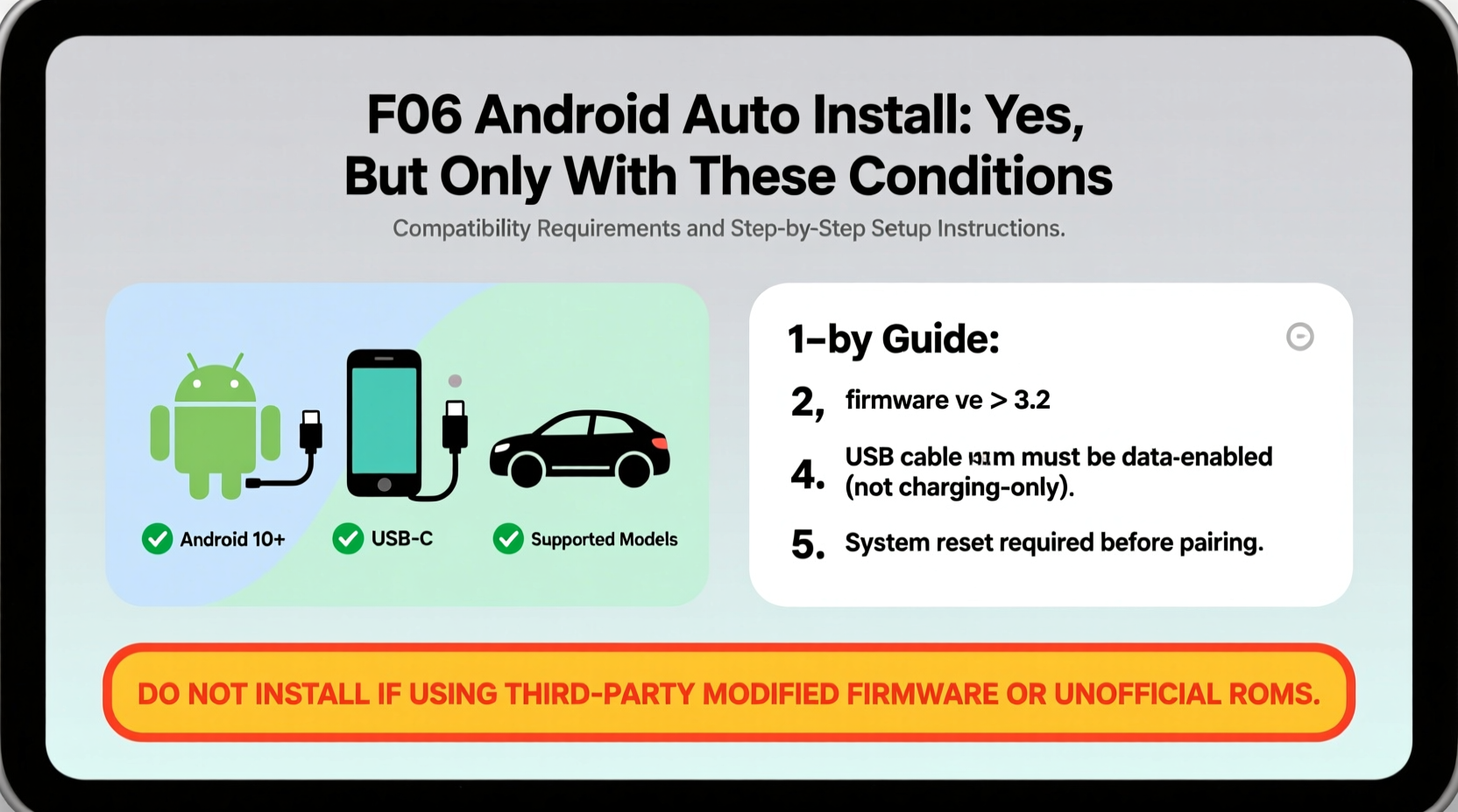 f06 android auto install