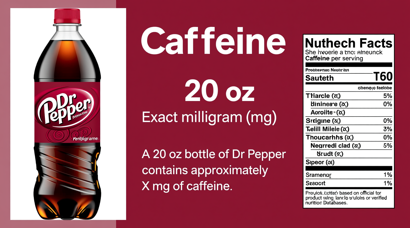Dr Pepper 20oz Caffeine Content: 68mg Exact Measurement