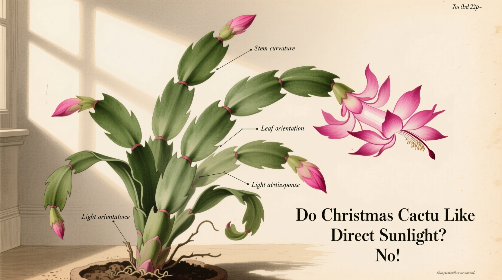 do christmas cactus like direct sunlight